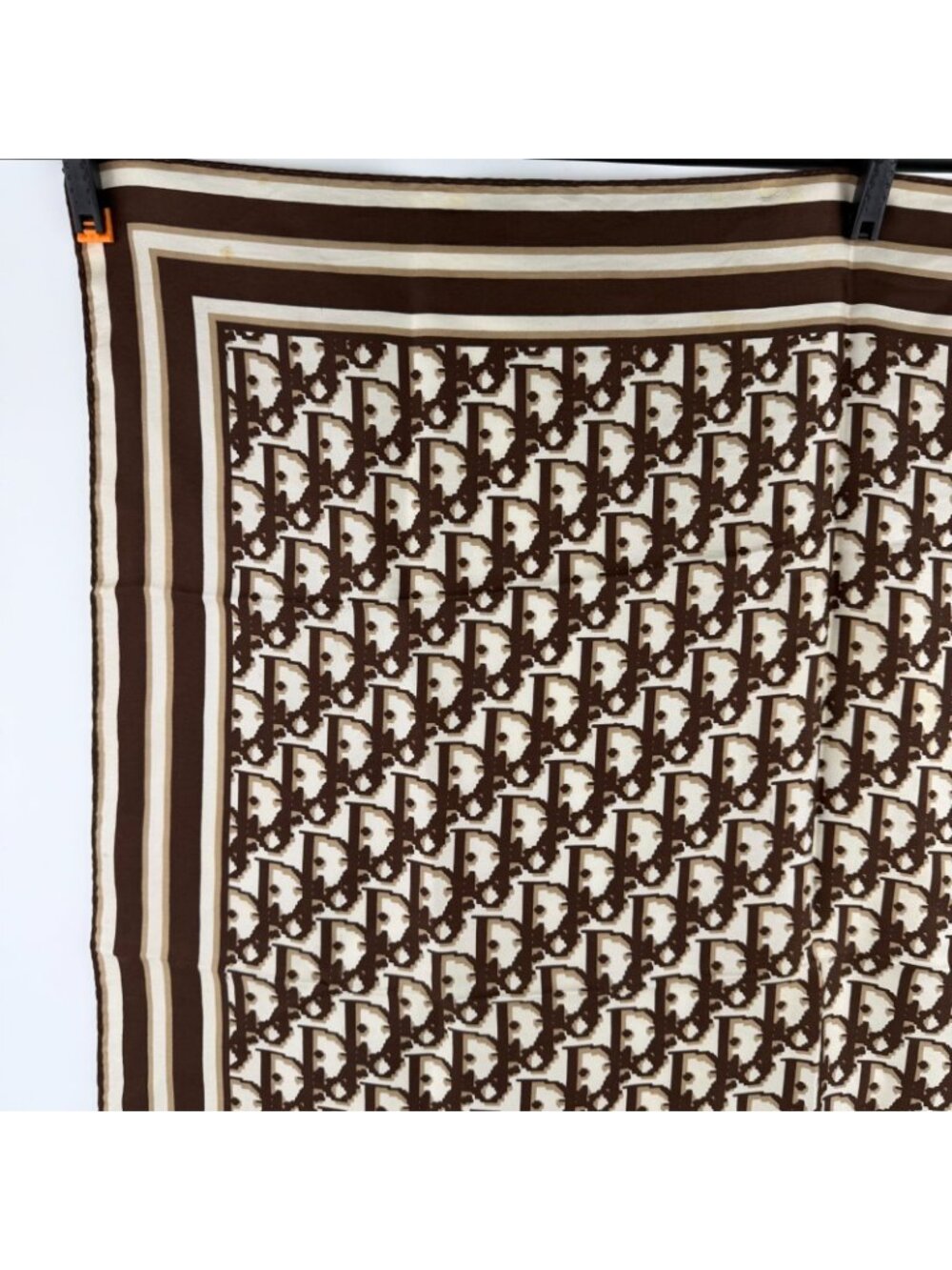 Dior Scarf Brown Silk Vintage - Picture 3 of 15
